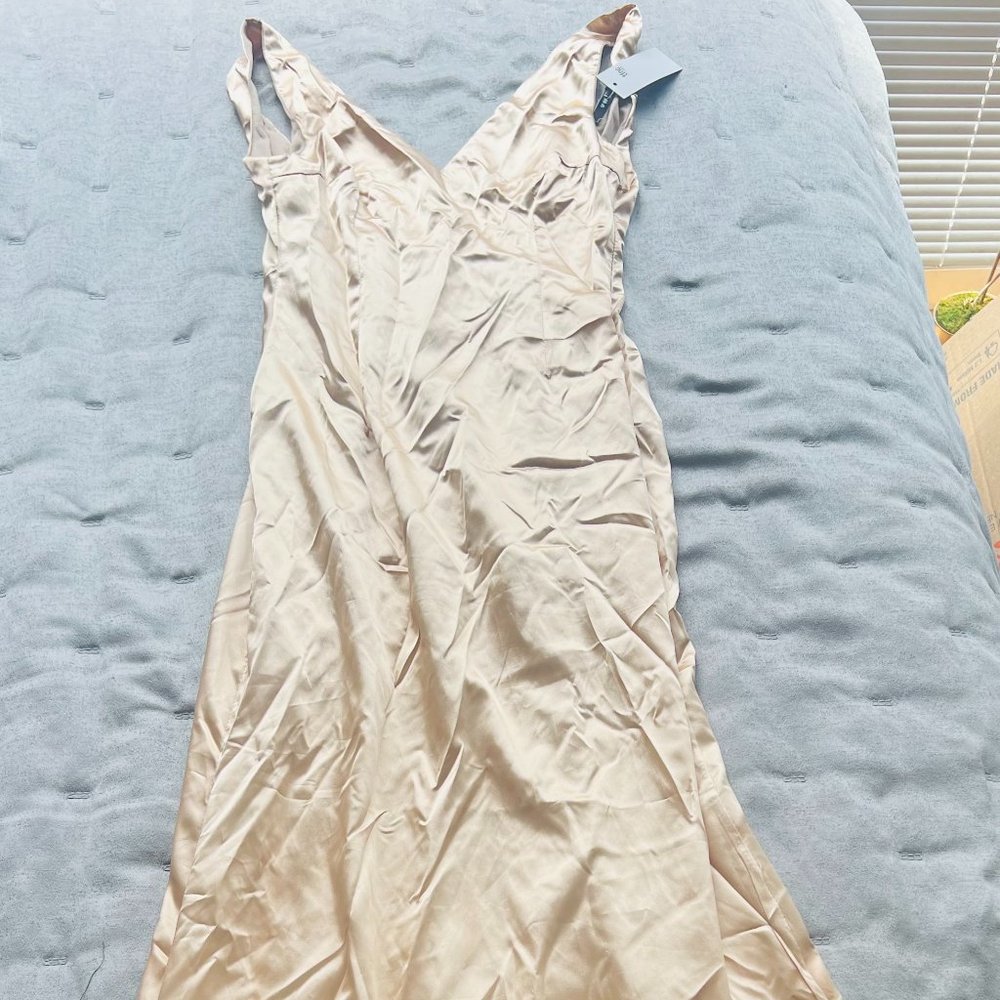 gold slip dress